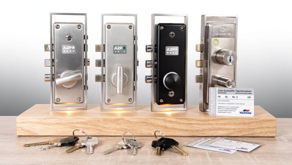 Complete range of A2P certified high-security multipoint locks (3, 5 and 7 points) in Woluwe-Saint-Lambert