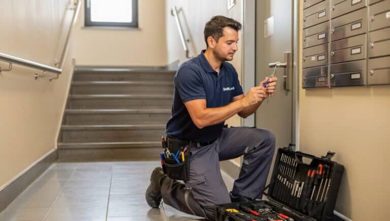 Serrurier SmithLock intervenant sur porte claquée à Molenbeek - Ouverture sans dégât en moins de 30 minutes