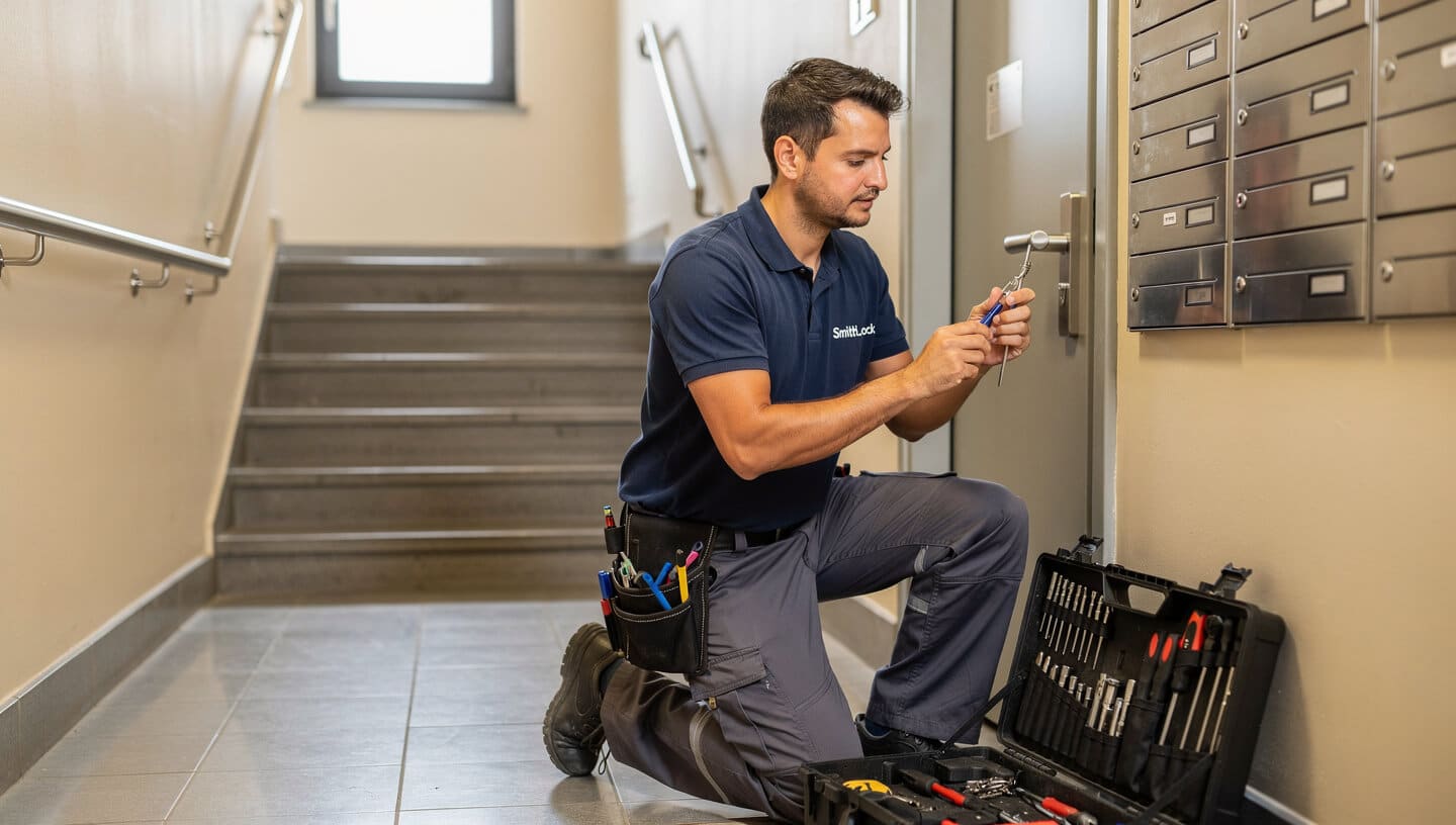 Serrurier SmithLock intervenant sur porte claquée à Molenbeek - Ouverture sans dégât en moins de 30 minutes