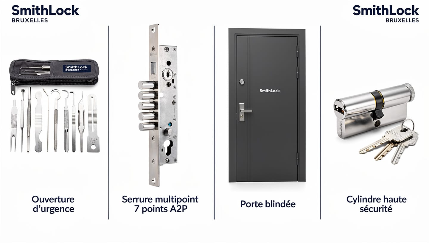 Accueil 11 Tarifs transparents devis gratuit serrurier Bruxelles prix clairs avant intervention SmithLock